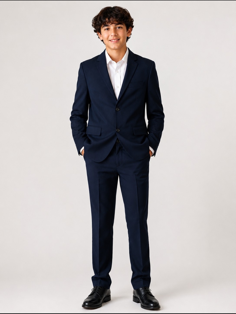 Navy Boys Two-Piece Suit - Classic Tailored Blazer & Trousers